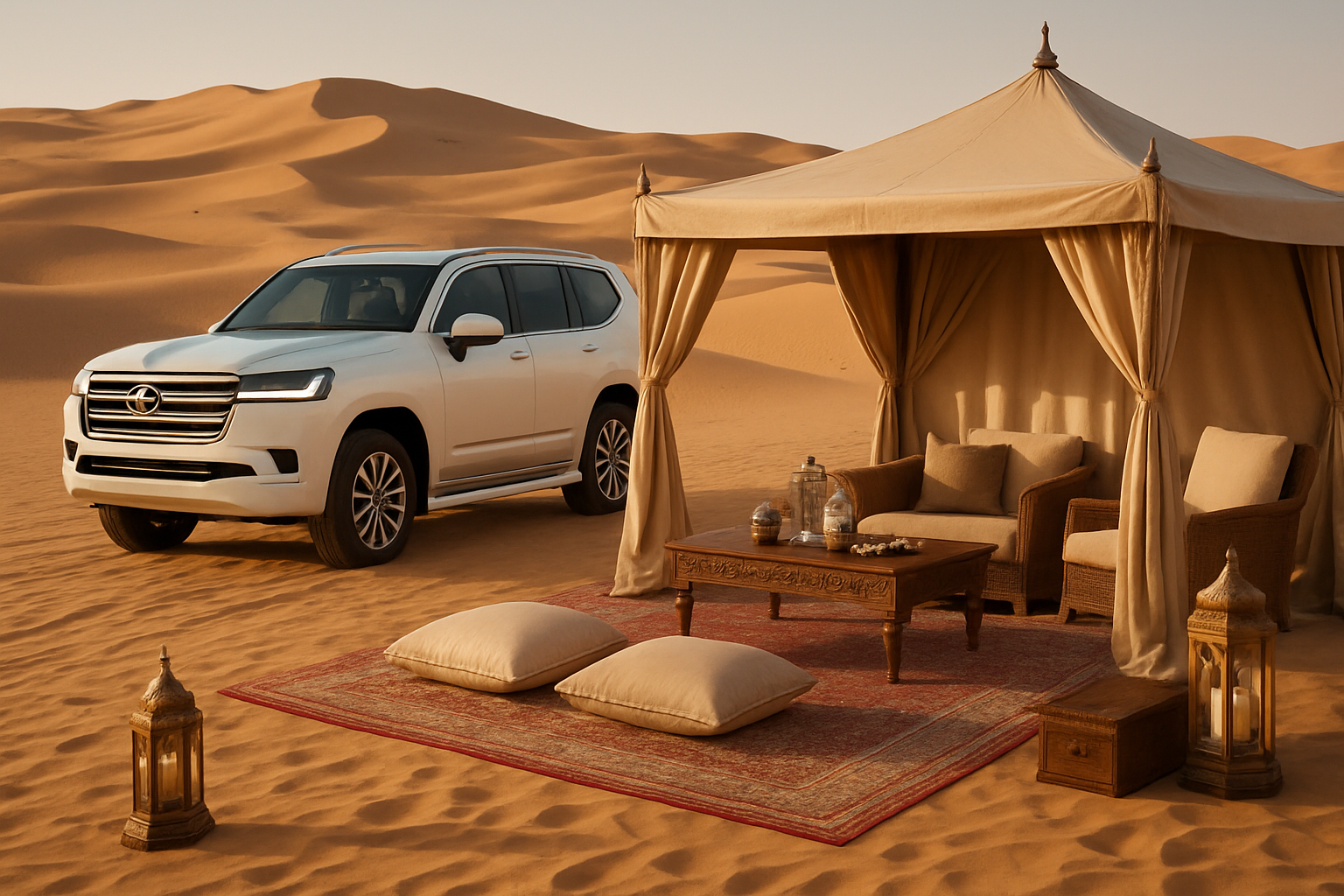 Exclusive desert safari with premium amenities